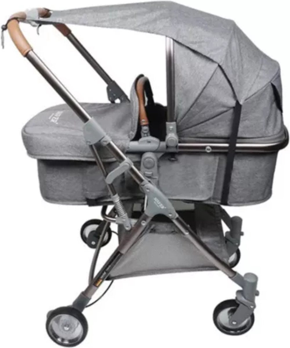 Malatec Waterdichte Zonne- en Schaduwkap voor Kinderwagen – UV/Regen