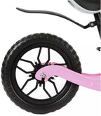 Kruzzel Loopfiets Roze – 12 Inch Kinderfiets met Verstelbaar Zadel en Draagriem