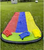 Waterglijbaan - Buikschuifbaan - Waterslide - Waterglijmat - Buikschuifmat - 3 Banen Met Sproeiers