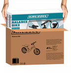 Kruzzel Loopfiets 12 inch Zwart – Verstelbaar Zadel + Draagriem