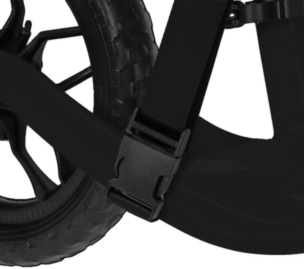 Kruzzel Loopfiets 12 inch Zwart – Verstelbaar Zadel + Draagriem