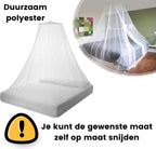 Klamboe XL Wit - Muskietennet - Hemeltje - Sluier Ledikant - Muggennet Baby - Mosquito Net - Volwassenen Bed - 2 Persoons