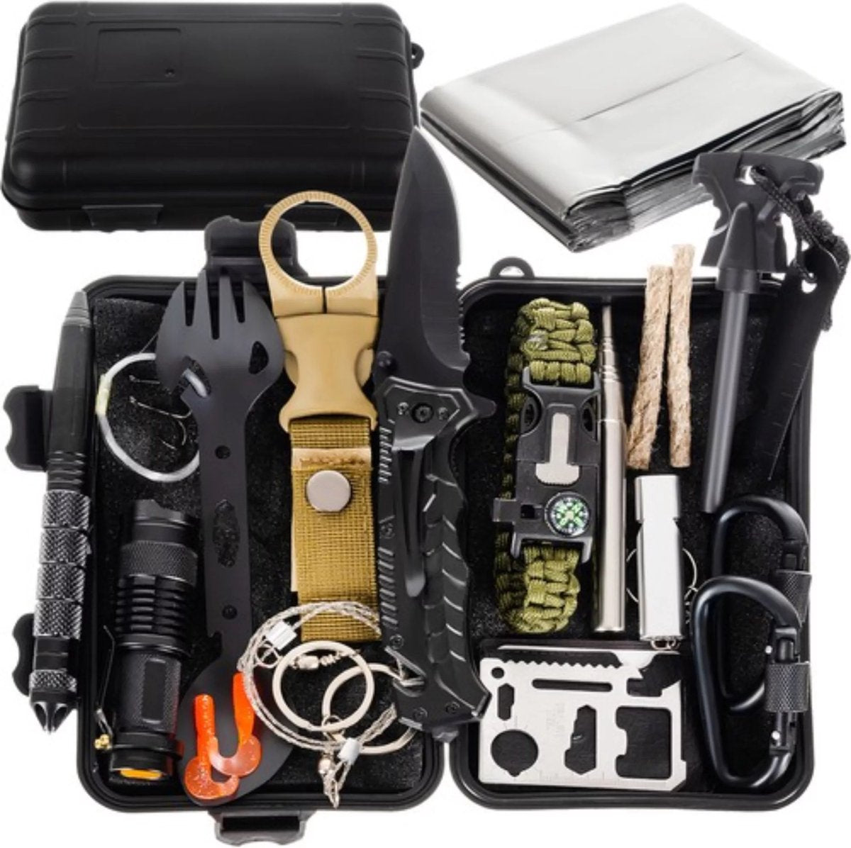 Trizand - Waterdichte Survival Koffer – 32-in-1 Nood- en Overlevingskit