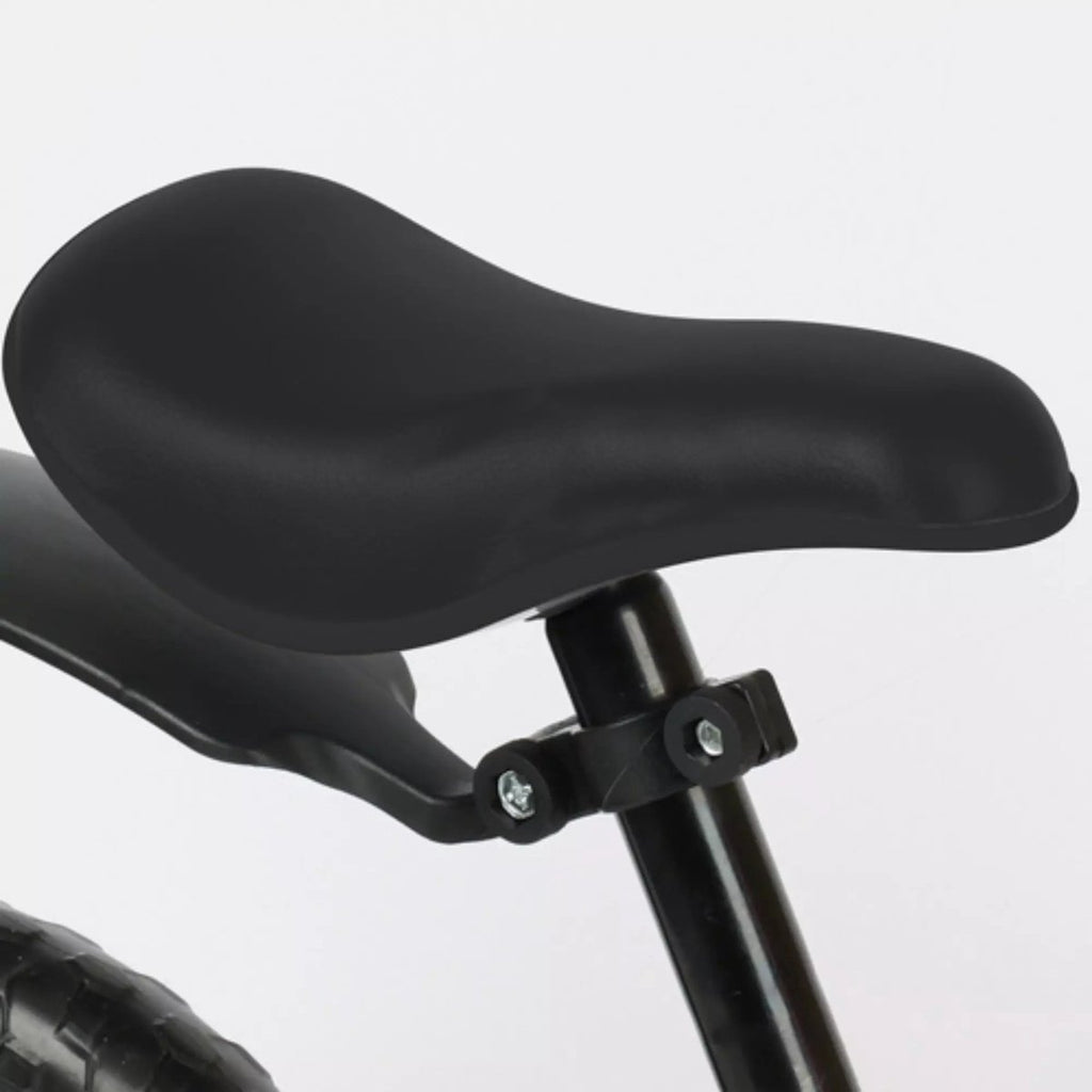 Kruzzel Loopfiets 12 inch Zwart – Verstelbaar Zadel + Draagriem