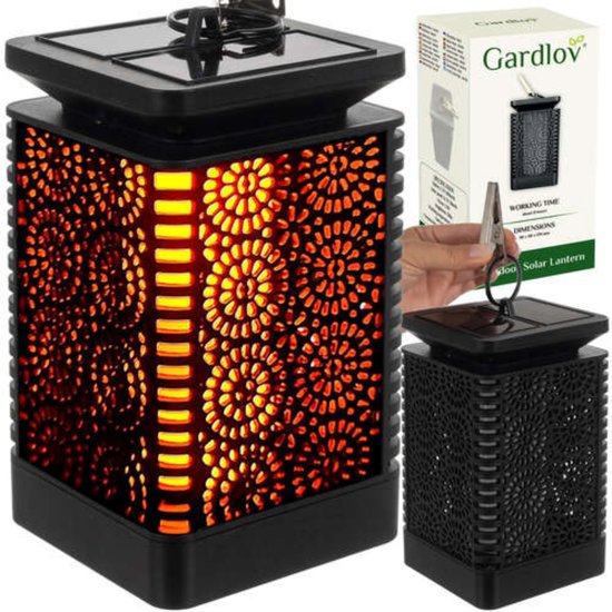 Solar Lantaarn - Realistisch Vlameffect - Waterdichte Buitenlamp voor Tuin en Terras
