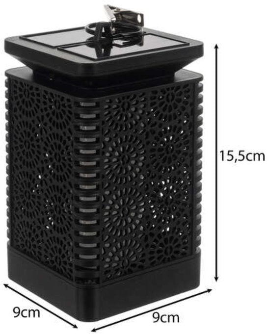 Solar Lantaarn - Realistisch Vlameffect - Waterdichte Buitenlamp voor Tuin en Terras