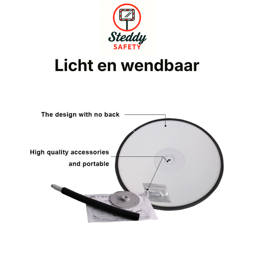 Indoor spiegel – Convex 130° – Verkeer – Licht & Slagvast (nr. 23)