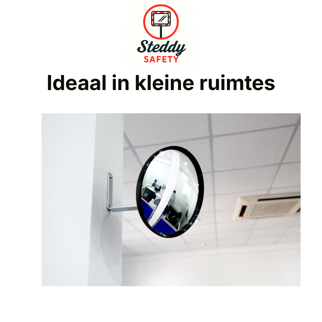 Verkeersspiegel 22 cm – Acryl – Zwarte Rand – Met Ophanging (nr. 11)
