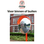 Verkeersspiegel 30 cm – Convex 130° – Acryl – Indoor/Outdoor – Slagvast (nr. 20)