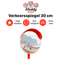 Verkeersspiegel 30 cm – Convex 130° – Acryl – Indoor/Outdoor – Slagvast (nr. 20)