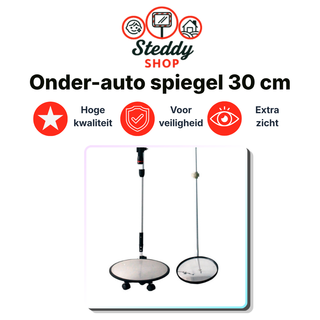 Onder auto Inspectiespiegel 30 cm – Waterdicht – LED – Telescopisch – Lichtgewicht (nr. 18)